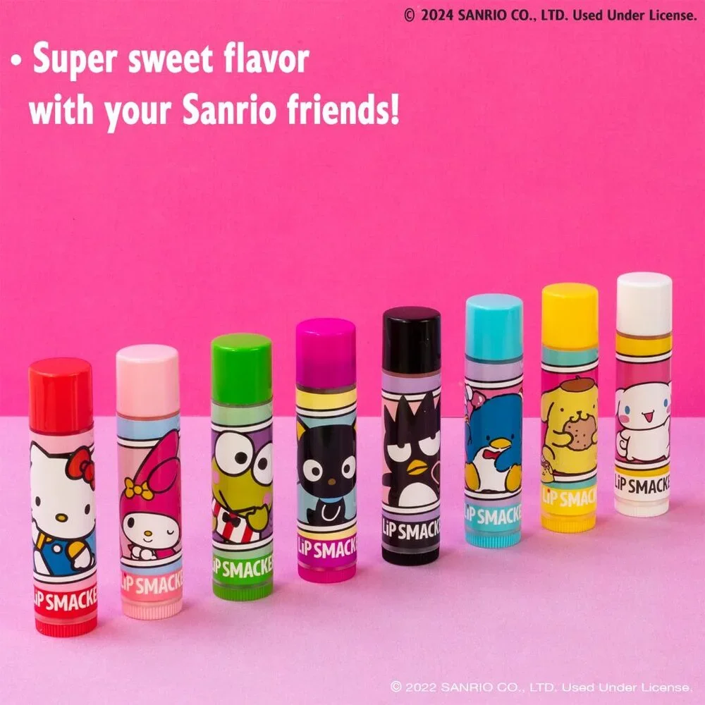 NEW Lip Smacker Sanrio Hello Kitty 8-Piece Flavored Lip Balm My Melody Little Tw